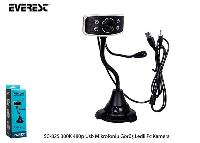 Everest Webcam W/Microphone 480p SC-825