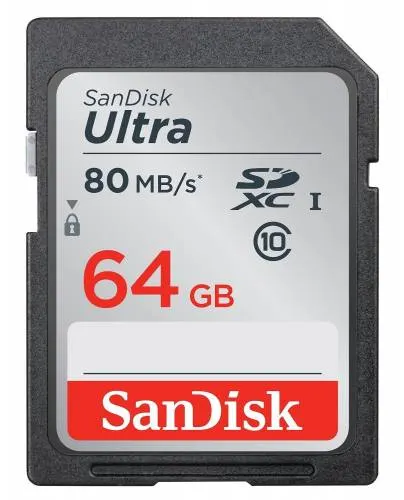 Sandisk Ultra SDXC 64GB 80MB/s Class 10 Uhs-I
