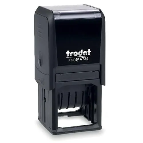 Trodat Printy Text & Date 40X40mm/3mm Eng. T-4724
