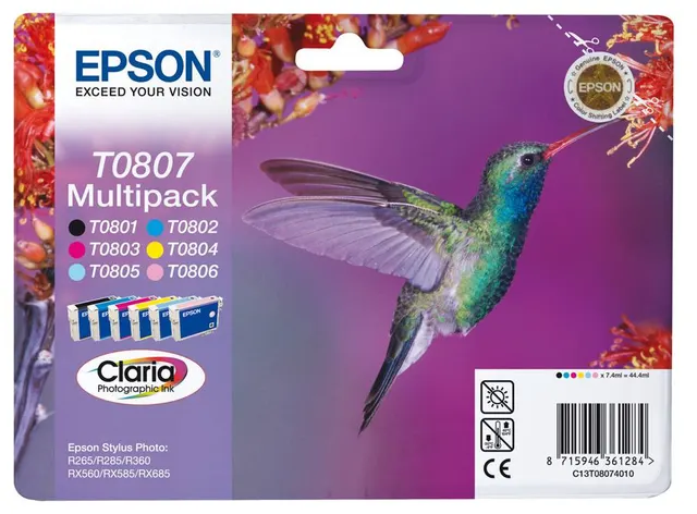 Epson Ink Multipack 6 Col. T0807