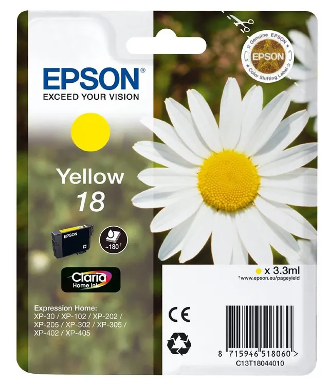 Epson Ink Cartridge 18 Yellow