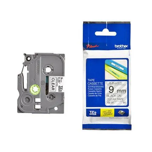 Brother Tape 9MM B/CL TZ-121