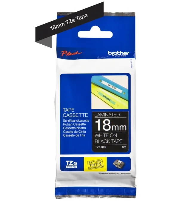 Brother Tape 18MM W/B TZe-345