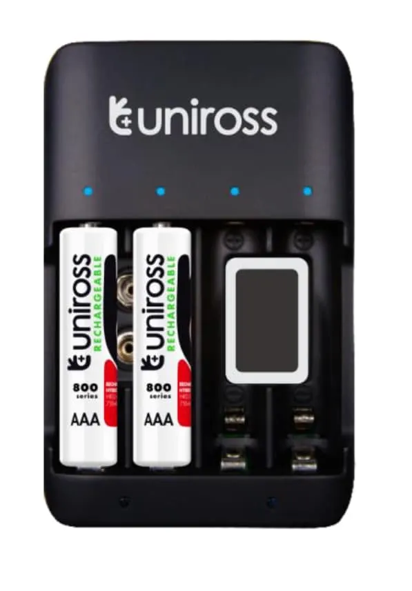 Uniross Micro USB or Type-C Multi Charger for Batteries UCU004