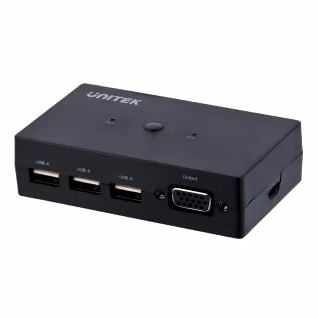Unitek KVM VGA Switch 2-1 with 3-PORT USB Hub U-8709ABK