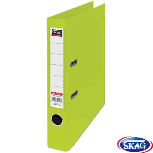 Skag Premium Box File A4 PVC 4CM Lime Green 4/32