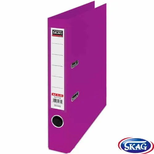 Skag Premium Box File A4 PVC 4CM Narrow Purple 4/32