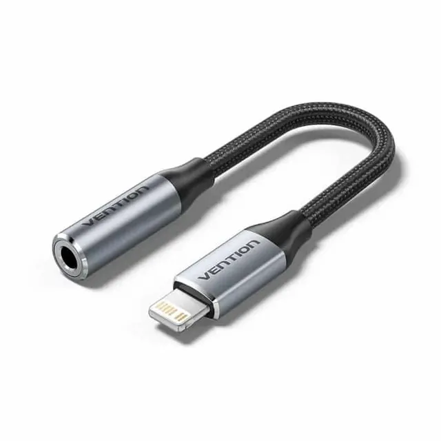 Vention Lightning Male to 3.5MM Earphone Jack Braided Adapter cable (Bmbha)